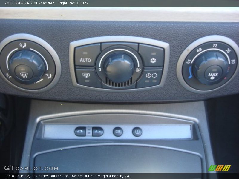 Controls of 2003 Z4 3.0i Roadster