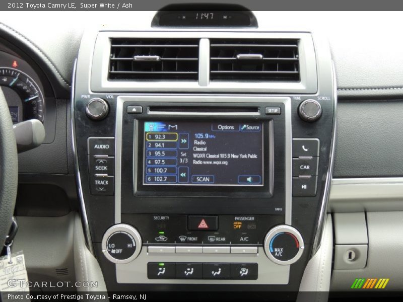 Super White / Ash 2012 Toyota Camry LE