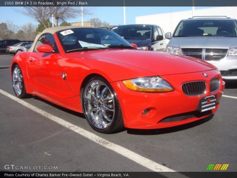 Bright Red / Black 2003 BMW Z4 3.0i Roadster