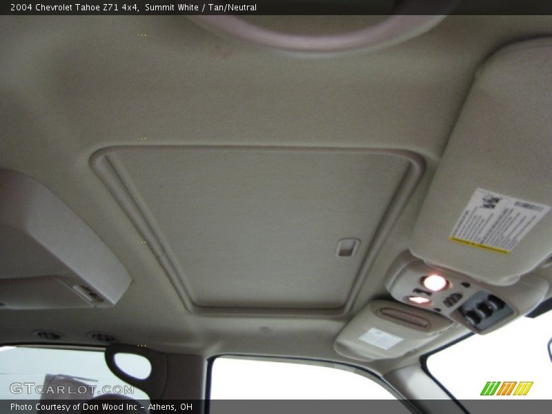 Summit White / Tan/Neutral 2004 Chevrolet Tahoe Z71 4x4