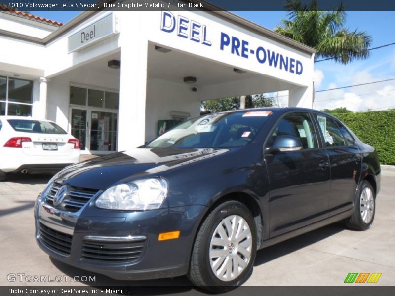 Blue Graphite Metallic / Titan Black 2010 Volkswagen Jetta S Sedan