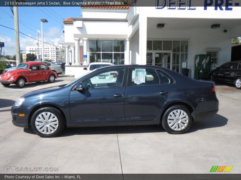 Blue Graphite Metallic / Titan Black 2010 Volkswagen Jetta S Sedan