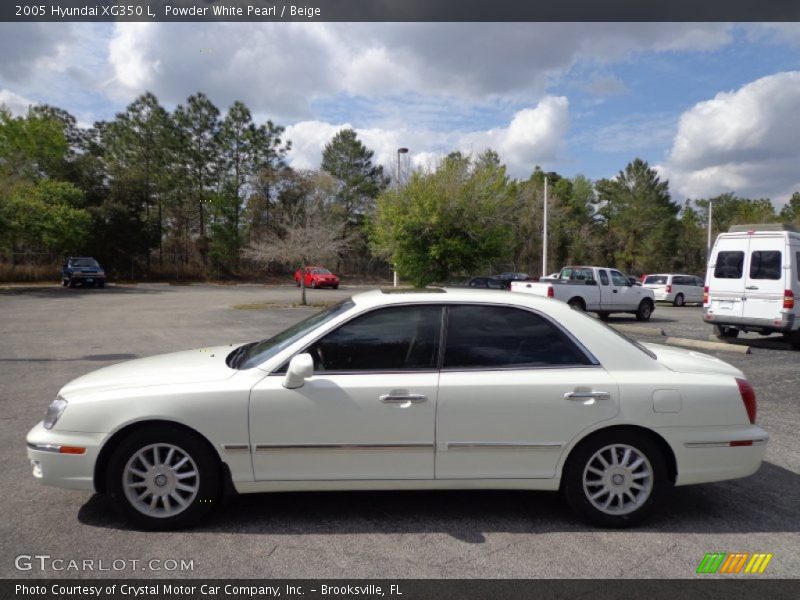 Powder White Pearl / Beige 2005 Hyundai XG350 L