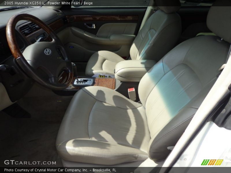 Powder White Pearl / Beige 2005 Hyundai XG350 L