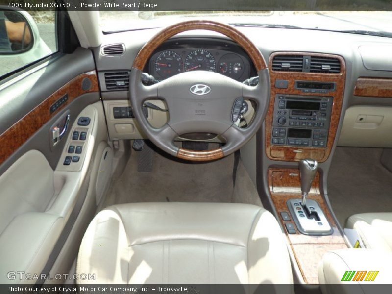 Powder White Pearl / Beige 2005 Hyundai XG350 L