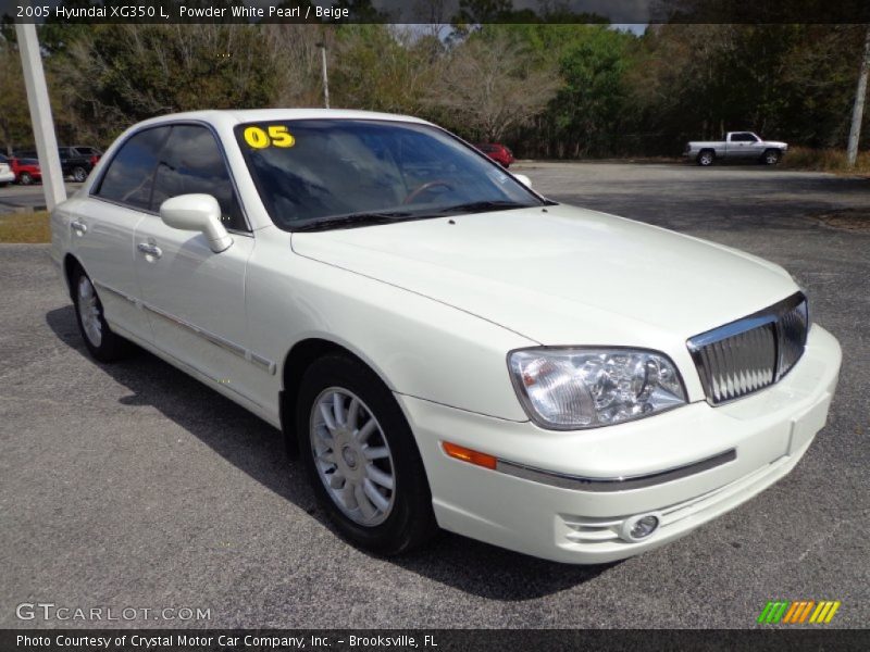 Powder White Pearl / Beige 2005 Hyundai XG350 L