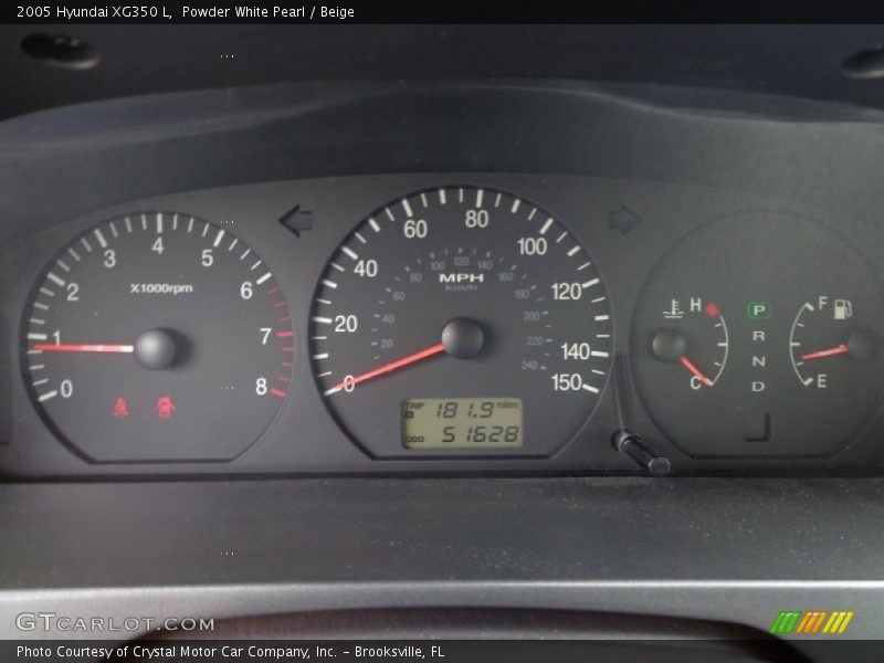 Powder White Pearl / Beige 2005 Hyundai XG350 L