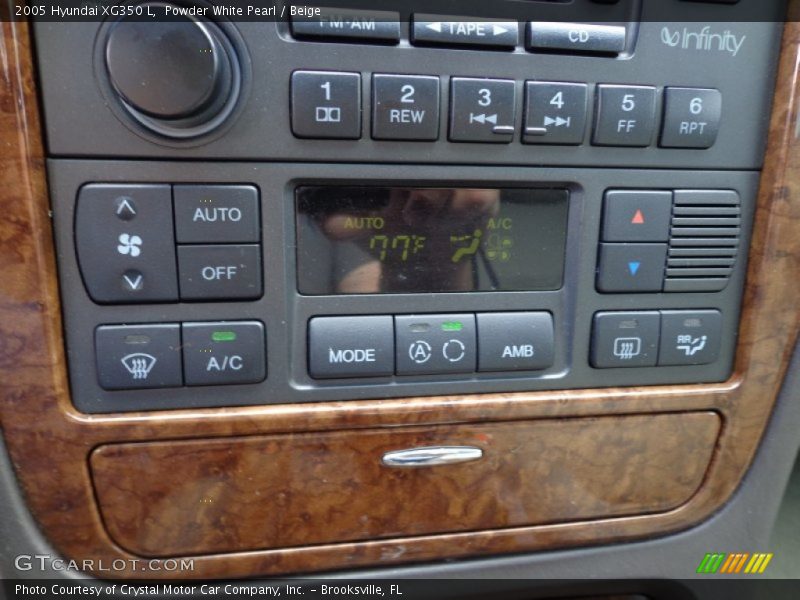 Powder White Pearl / Beige 2005 Hyundai XG350 L