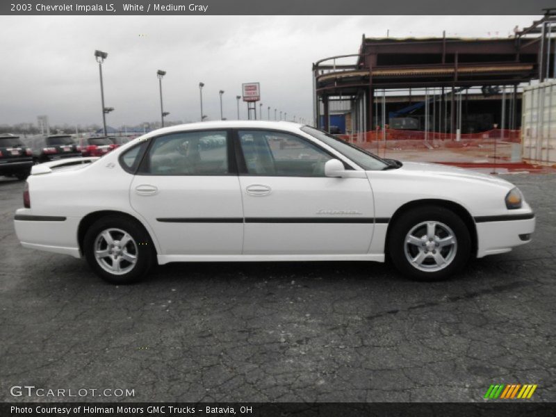 White / Medium Gray 2003 Chevrolet Impala LS