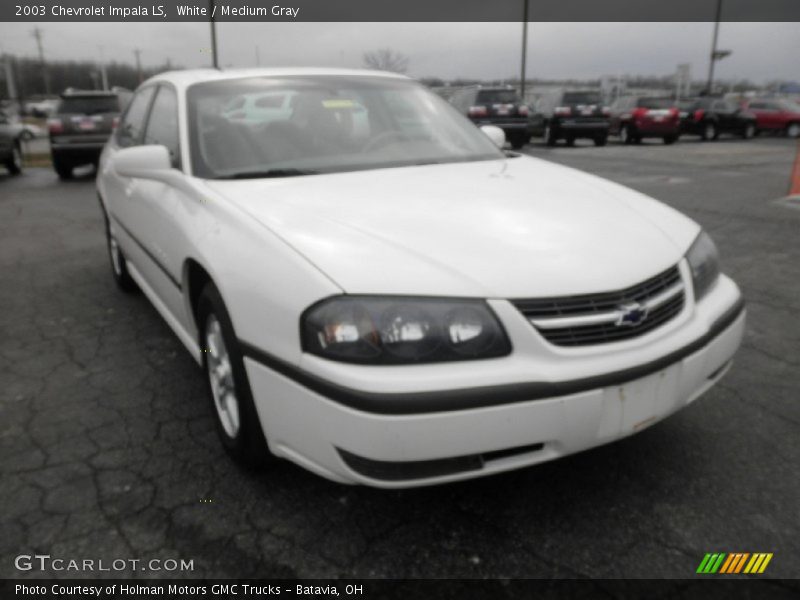White / Medium Gray 2003 Chevrolet Impala LS