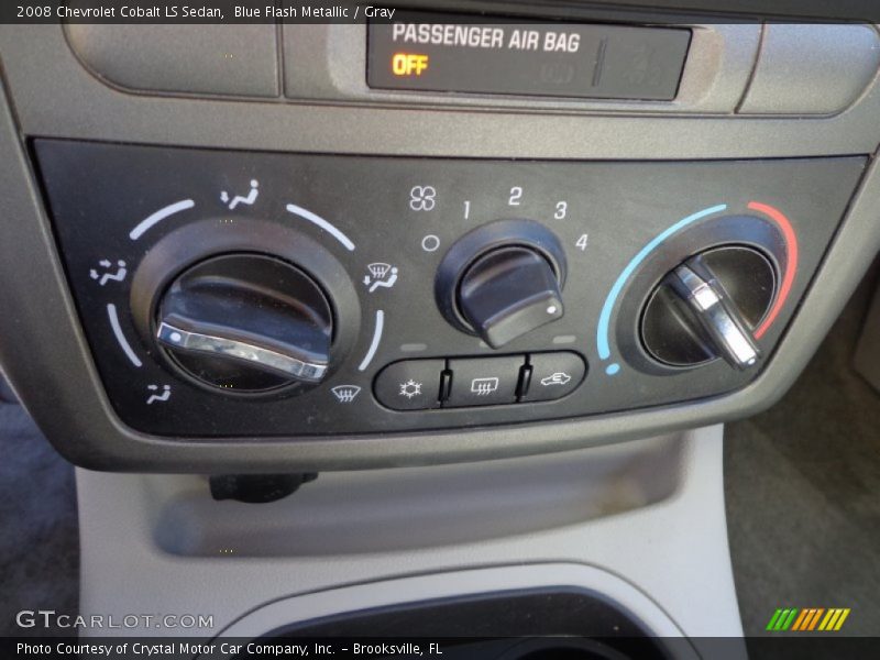 Controls of 2008 Cobalt LS Sedan