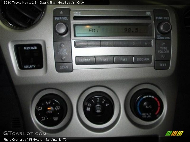 Controls of 2010 Matrix 1.8
