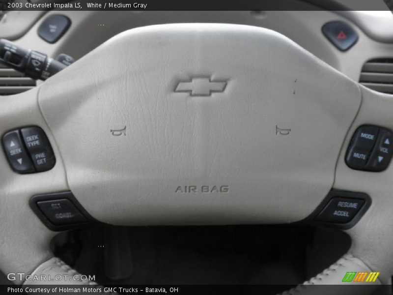 White / Medium Gray 2003 Chevrolet Impala LS
