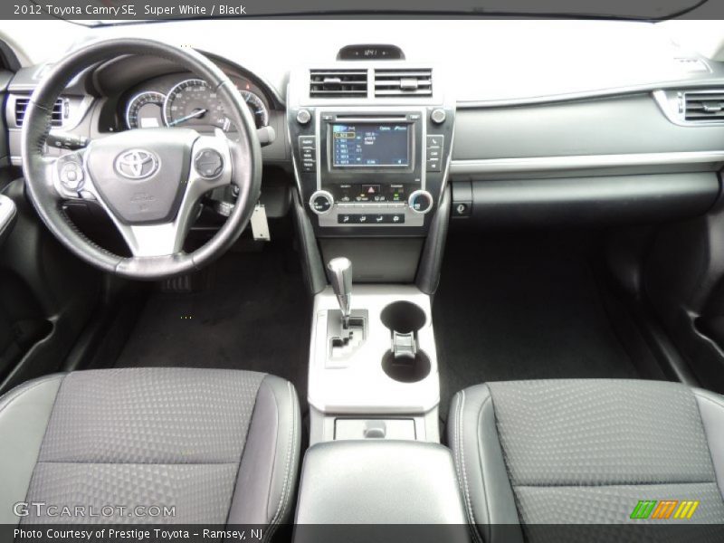 Super White / Black 2012 Toyota Camry SE
