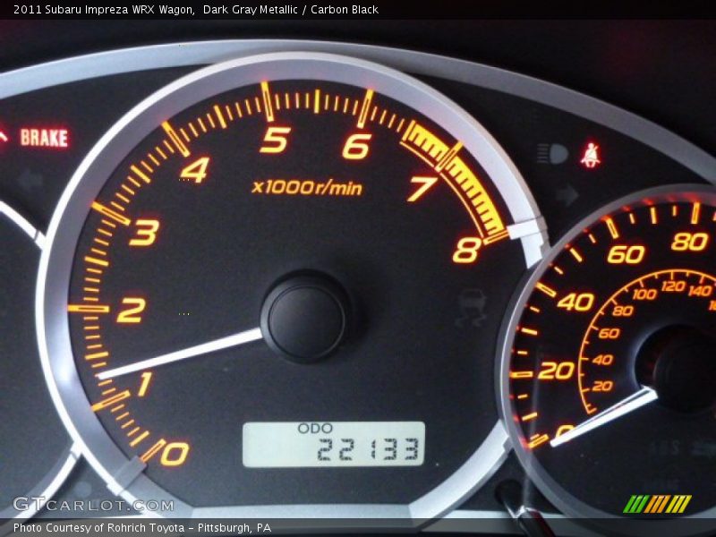 Dark Gray Metallic / Carbon Black 2011 Subaru Impreza WRX Wagon