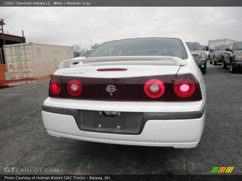 White / Medium Gray 2003 Chevrolet Impala LS
