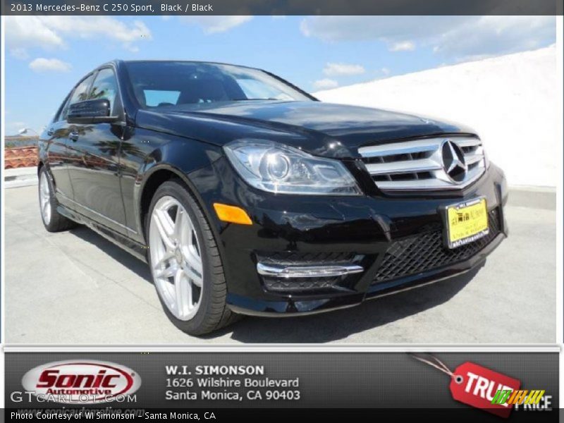 Black / Black 2013 Mercedes-Benz C 250 Sport