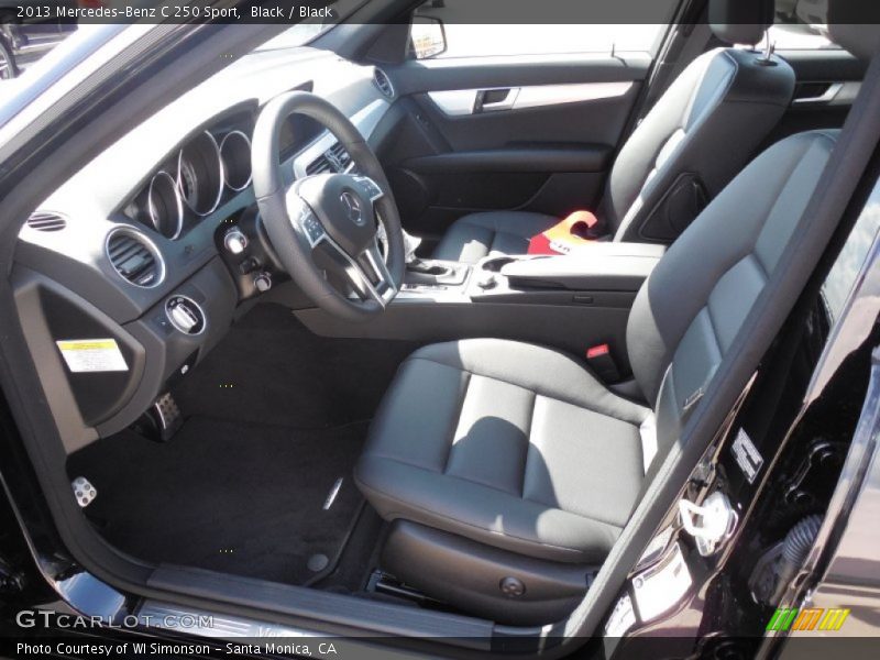Black / Black 2013 Mercedes-Benz C 250 Sport