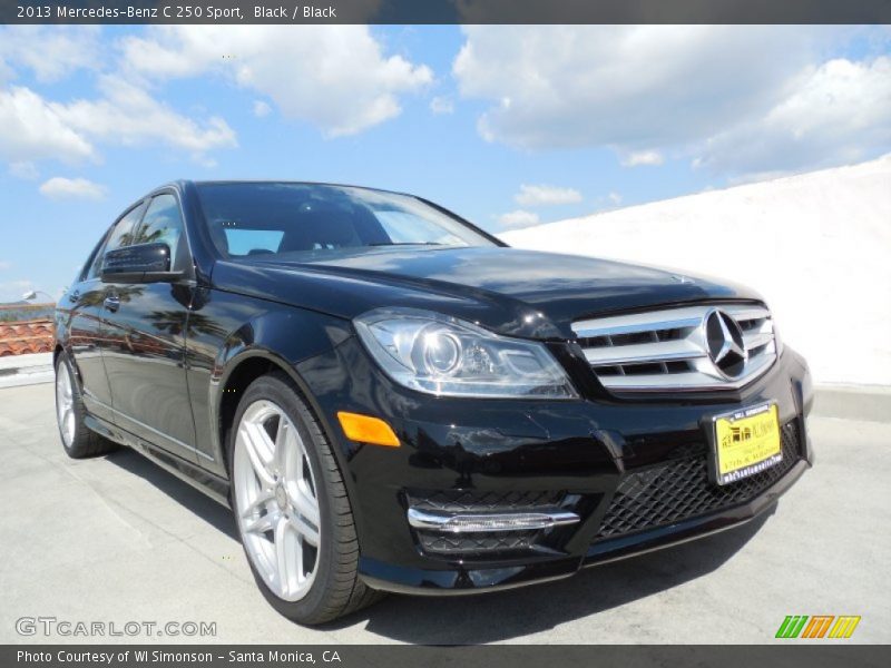 Black / Black 2013 Mercedes-Benz C 250 Sport