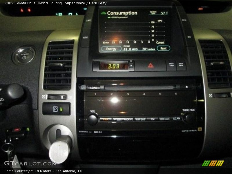 Super White / Dark Gray 2009 Toyota Prius Hybrid Touring