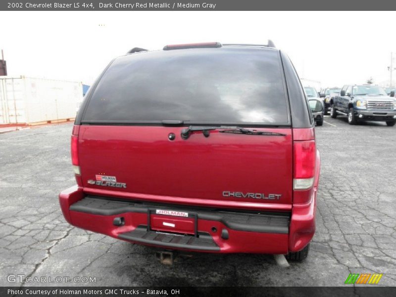 Dark Cherry Red Metallic / Medium Gray 2002 Chevrolet Blazer LS 4x4