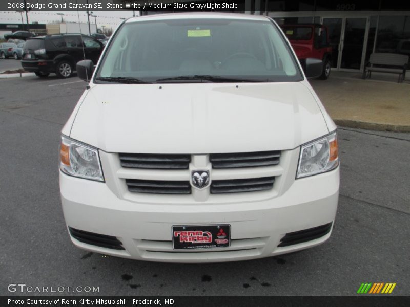 Stone White / Medium Slate Gray/Light Shale 2008 Dodge Grand Caravan SE