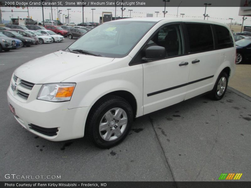 Stone White / Medium Slate Gray/Light Shale 2008 Dodge Grand Caravan SE
