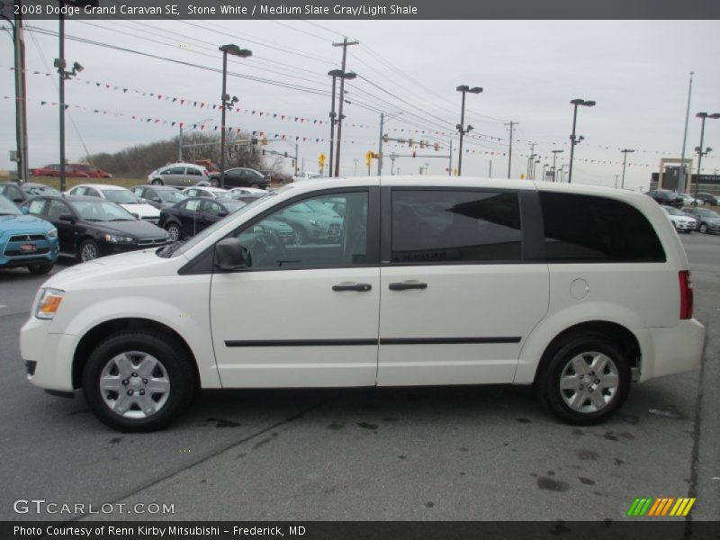 Stone White / Medium Slate Gray/Light Shale 2008 Dodge Grand Caravan SE