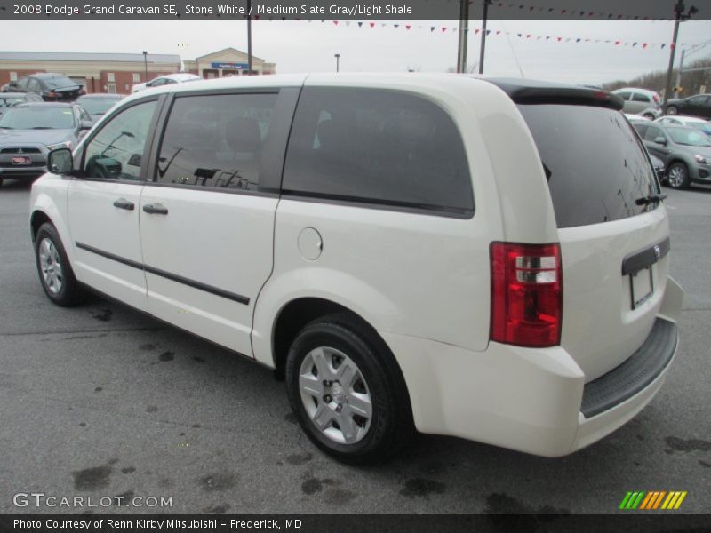Stone White / Medium Slate Gray/Light Shale 2008 Dodge Grand Caravan SE