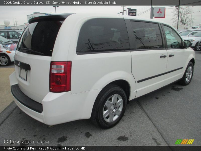 Stone White / Medium Slate Gray/Light Shale 2008 Dodge Grand Caravan SE