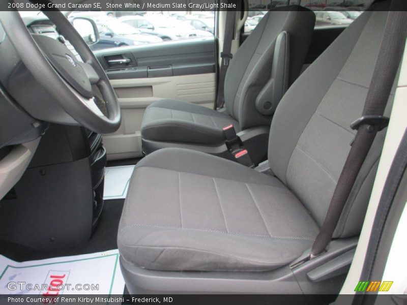Stone White / Medium Slate Gray/Light Shale 2008 Dodge Grand Caravan SE