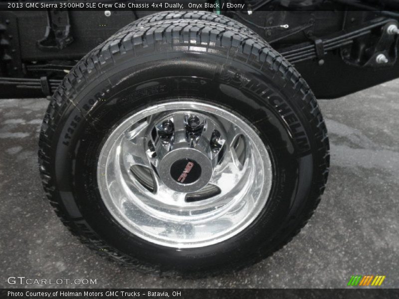 Onyx Black / Ebony 2013 GMC Sierra 3500HD SLE Crew Cab Chassis 4x4 Dually
