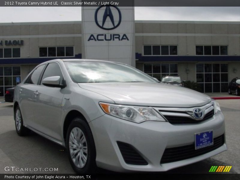 Classic Silver Metallic / Light Gray 2012 Toyota Camry Hybrid LE