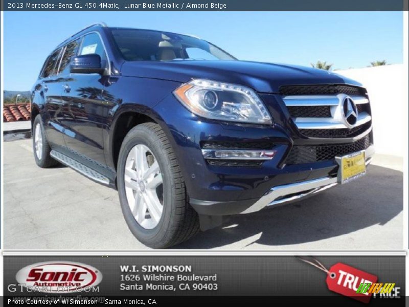 Lunar Blue Metallic / Almond Beige 2013 Mercedes-Benz GL 450 4Matic