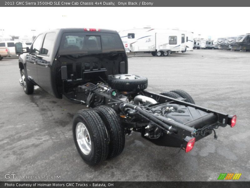 Onyx Black / Ebony 2013 GMC Sierra 3500HD SLE Crew Cab Chassis 4x4 Dually