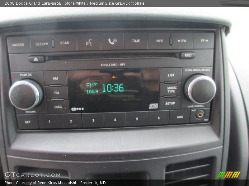 Stone White / Medium Slate Gray/Light Shale 2008 Dodge Grand Caravan SE