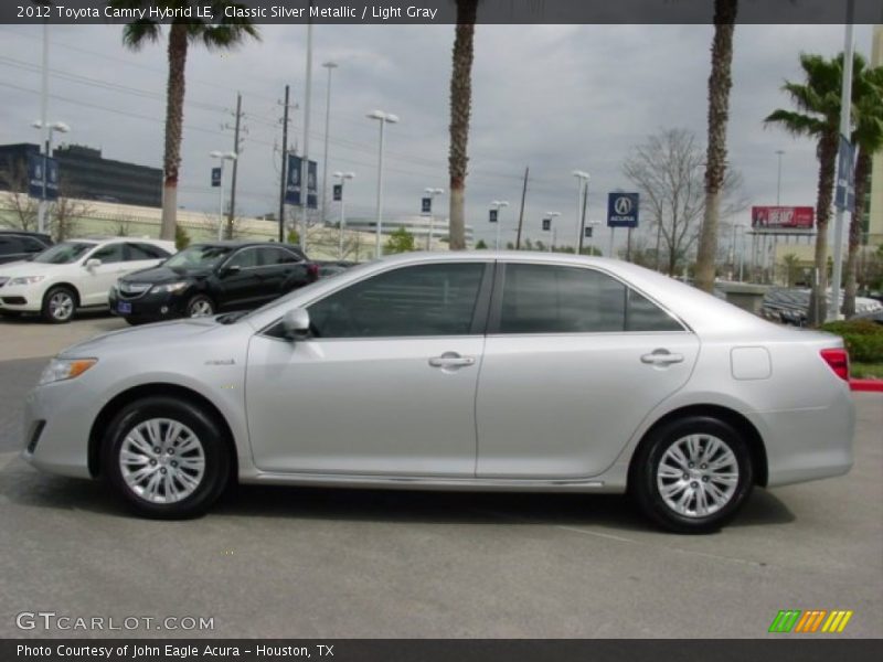 Classic Silver Metallic / Light Gray 2012 Toyota Camry Hybrid LE