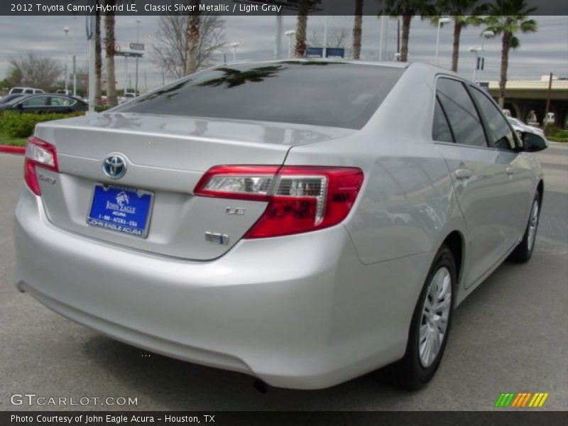 Classic Silver Metallic / Light Gray 2012 Toyota Camry Hybrid LE