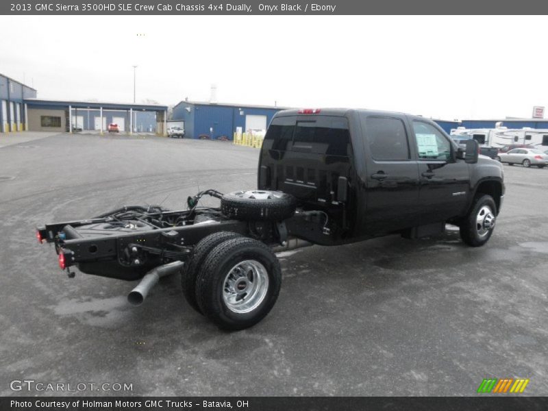 Onyx Black / Ebony 2013 GMC Sierra 3500HD SLE Crew Cab Chassis 4x4 Dually