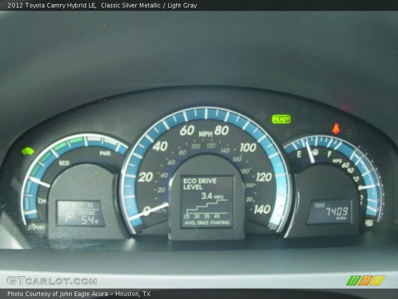 Classic Silver Metallic / Light Gray 2012 Toyota Camry Hybrid LE