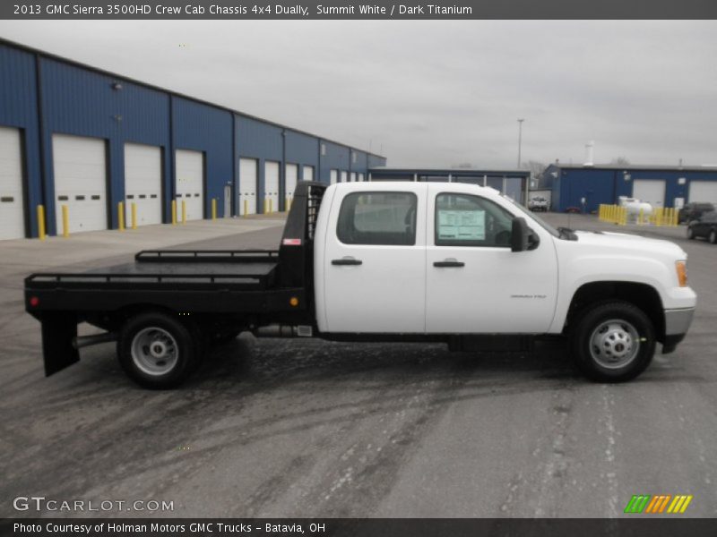 Summit White / Dark Titanium 2013 GMC Sierra 3500HD Crew Cab Chassis 4x4 Dually