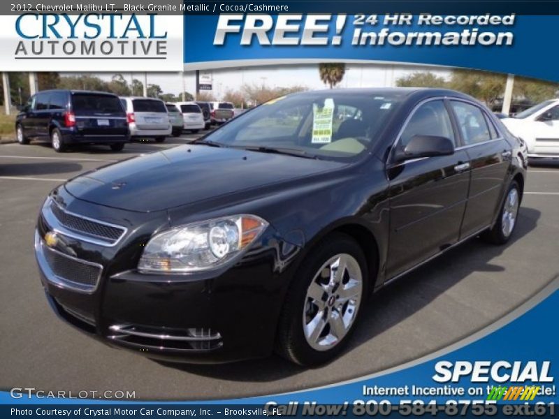 Black Granite Metallic / Cocoa/Cashmere 2012 Chevrolet Malibu LT