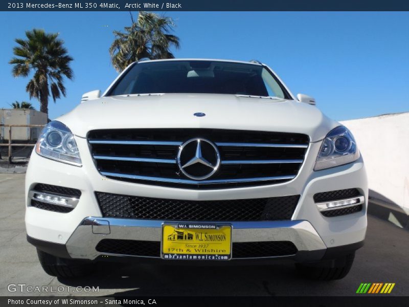 Arctic White / Black 2013 Mercedes-Benz ML 350 4Matic