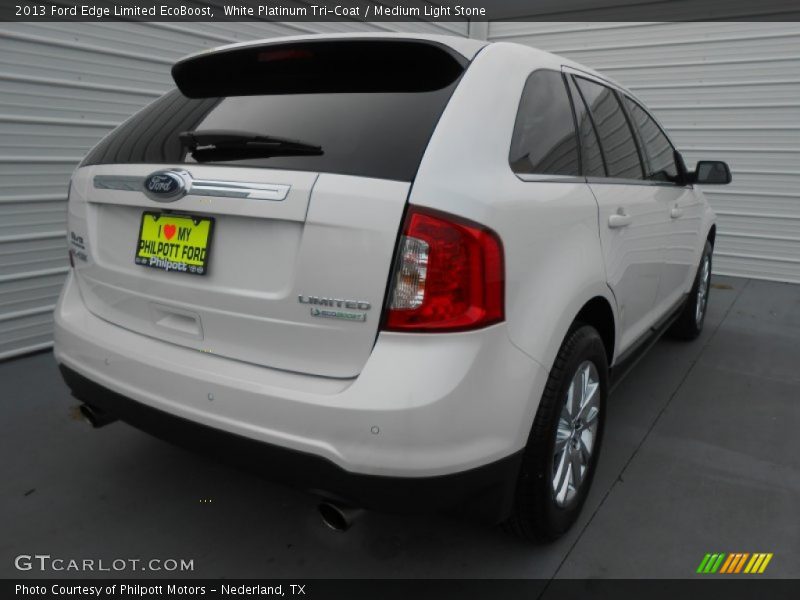 White Platinum Tri-Coat / Medium Light Stone 2013 Ford Edge Limited EcoBoost