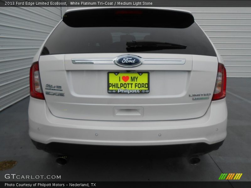 White Platinum Tri-Coat / Medium Light Stone 2013 Ford Edge Limited EcoBoost