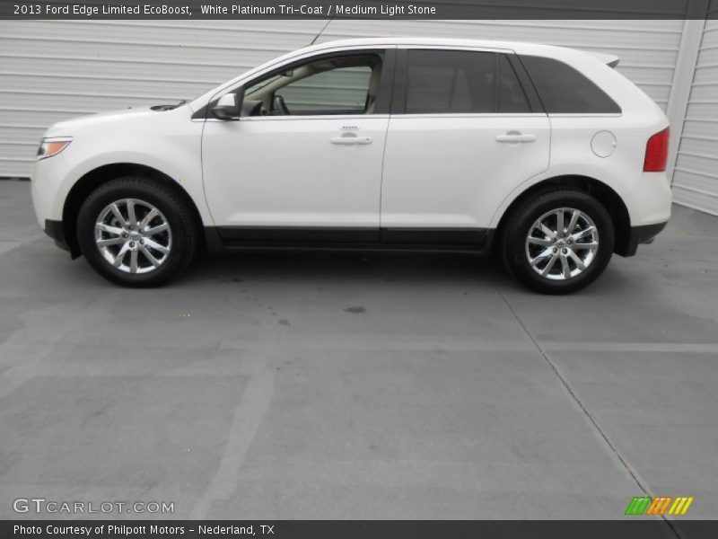 White Platinum Tri-Coat / Medium Light Stone 2013 Ford Edge Limited EcoBoost