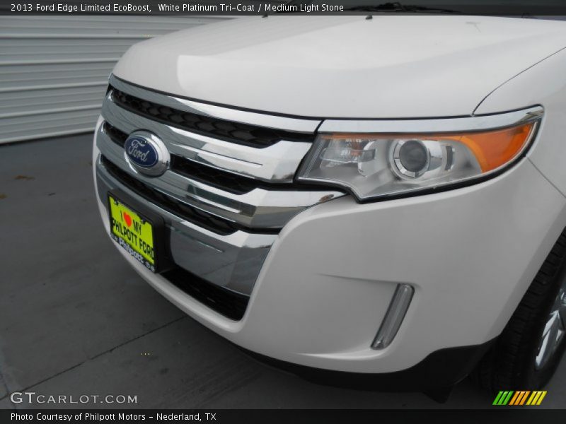 White Platinum Tri-Coat / Medium Light Stone 2013 Ford Edge Limited EcoBoost