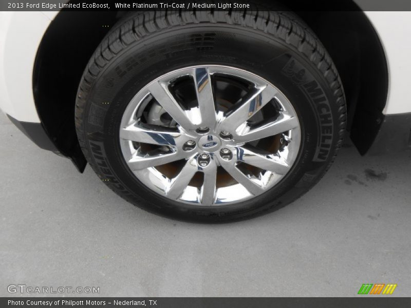 White Platinum Tri-Coat / Medium Light Stone 2013 Ford Edge Limited EcoBoost