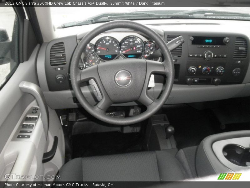 Summit White / Dark Titanium 2013 GMC Sierra 3500HD Crew Cab Chassis 4x4 Dually