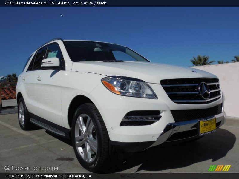 Arctic White / Black 2013 Mercedes-Benz ML 350 4Matic